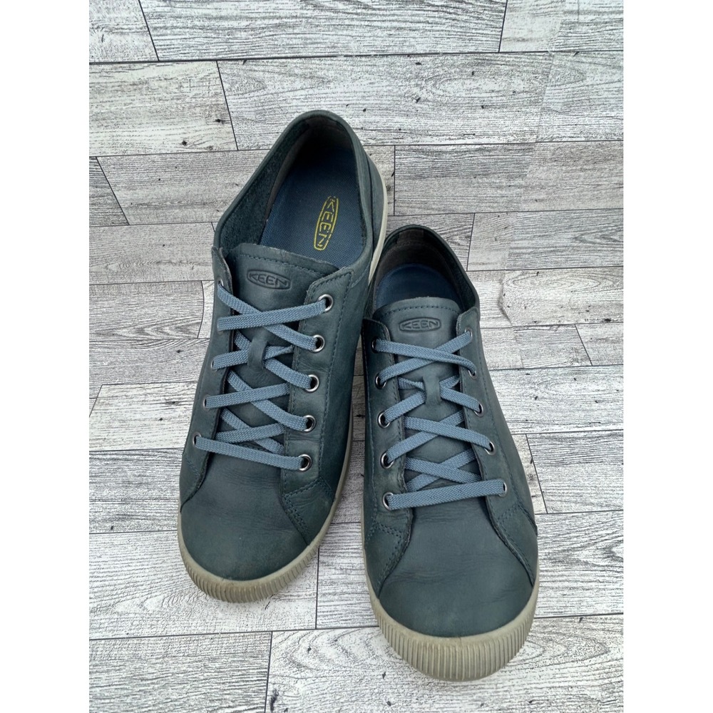 Keen Lorelai Leather Sneakers Blue Green Low Top Comfort Shoes 1020504 Women 10